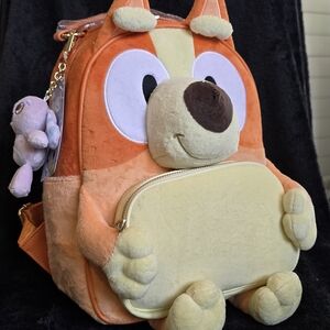 Plush Orange & Cream Animal Backpack